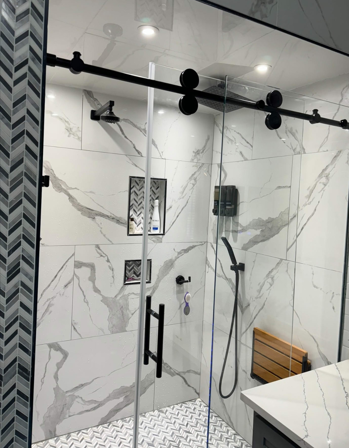Marble Walk-In Shower