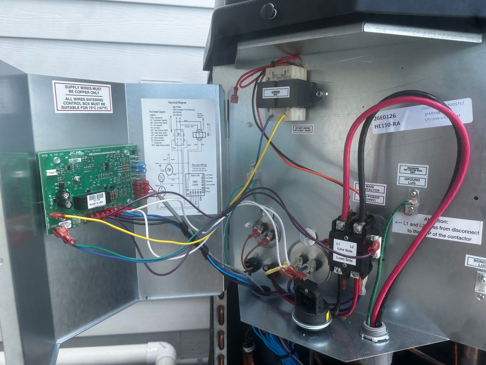 Pool Heater Wiring Hookup